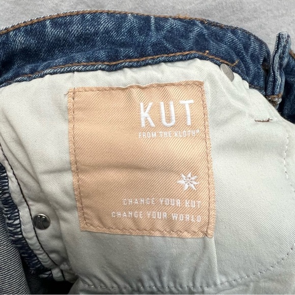 NWT KUT From the Kloth high-rise Hailey Bermuda denim shorts. - Picture 10 of 11